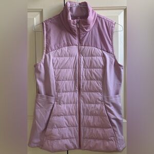 🍒LULULEMON DOWN FOR IT ALL VEST sz 12 PINK PEONY Pale Dusty Pink 700-Fill Jacket